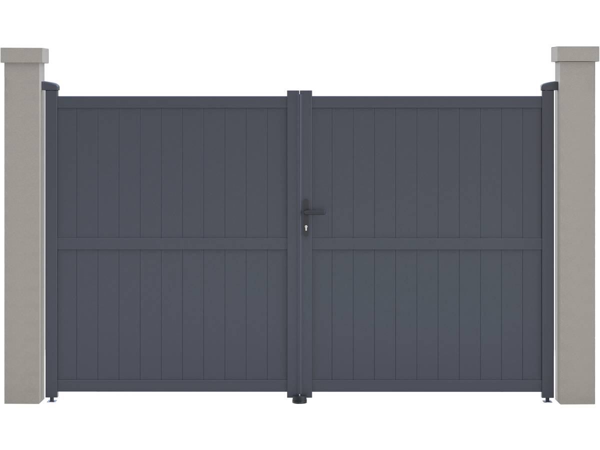 foto del prodotto cancello in alluminio maurice 299,5 x 180,9 cm grigio