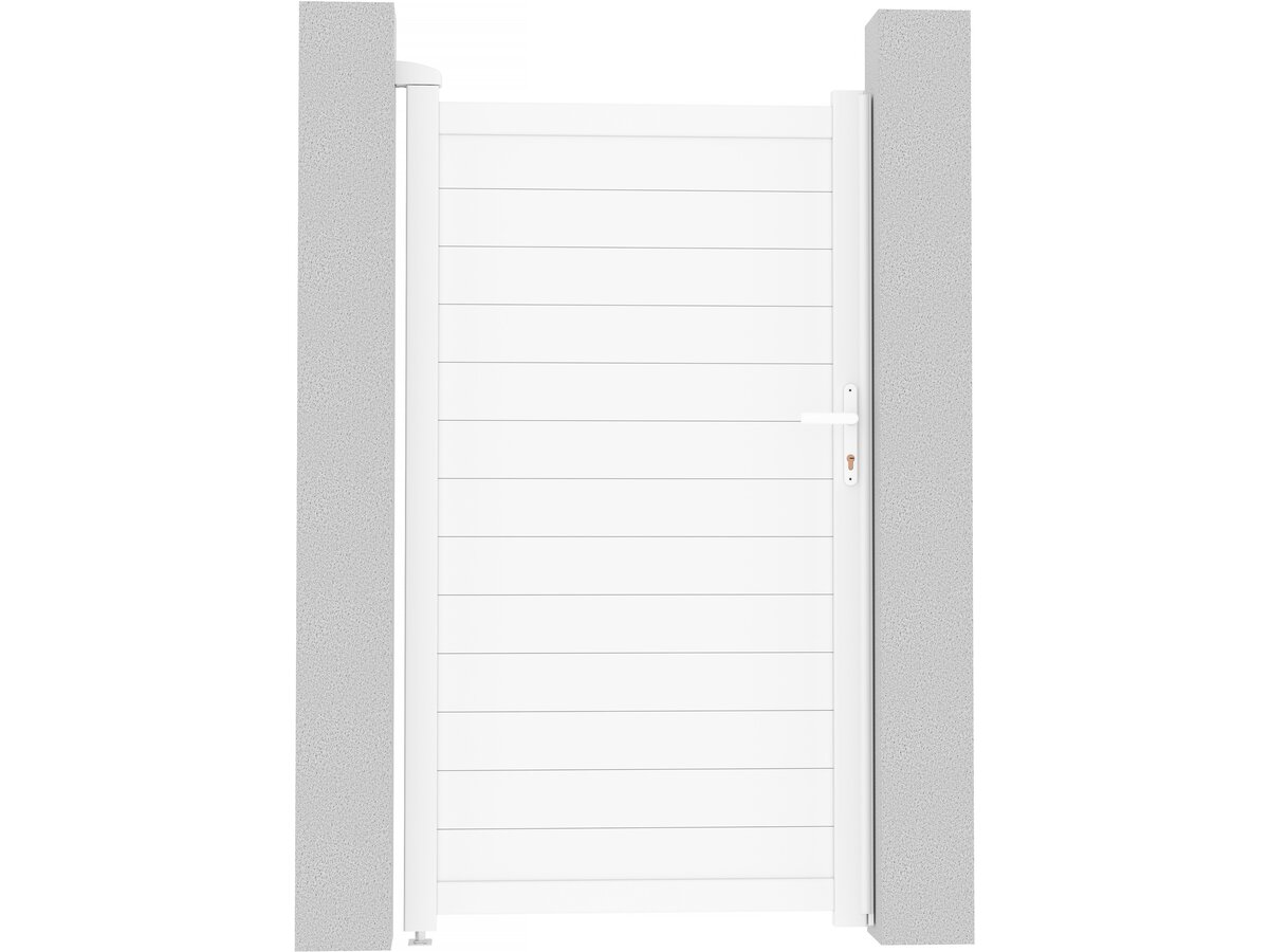 foto del prodotto cancello in alluminio quot eric quot 101,2 x 180,9 cm bianco
