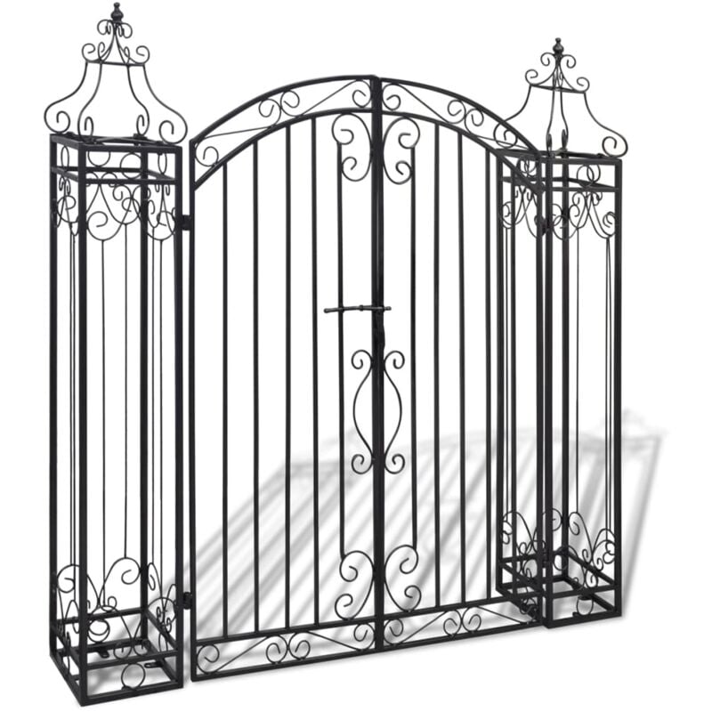 foto del prodotto cancello ornamentale da giardino ferro battuto 122x20,5x134 cm vidaxl