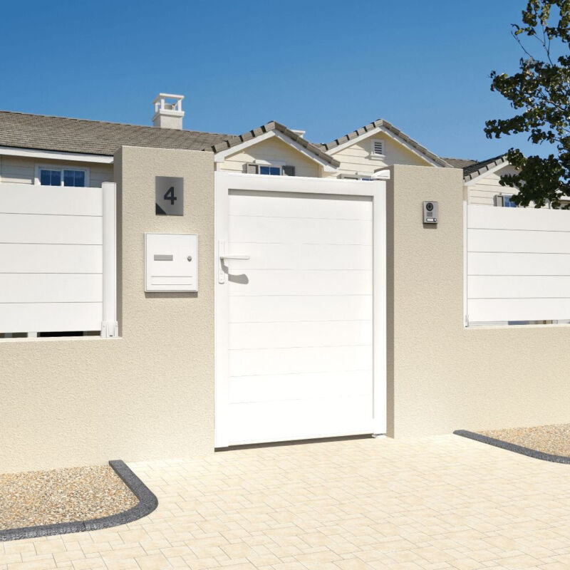 foto del prodotto cancello pedonale pieno l 1000 x a 1715 mm bianco 