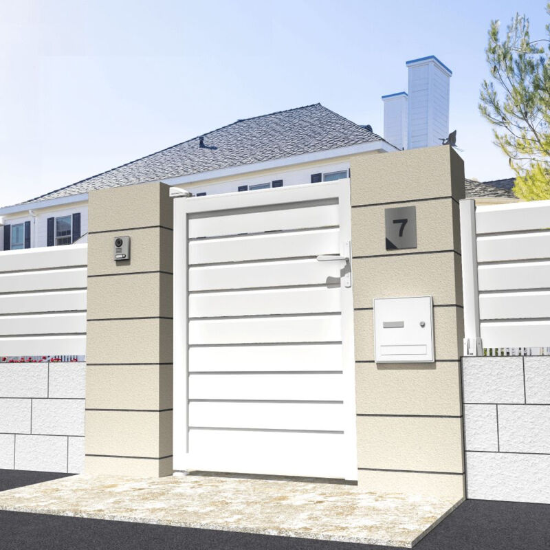 foto del prodotto cancello pedonale privacy l 1000 x a 1707 mm bianco 