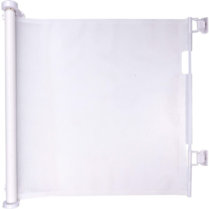 foto del prodotto cancello per animali estensibile cancelletto cani e gatti 1 pulsante 11x160x86cm