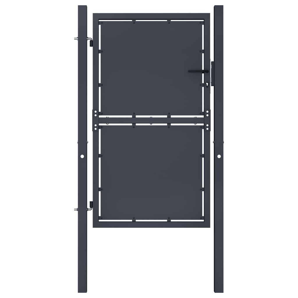 foto del prodotto cancello per giardino in acciaio 100x175cm antracite cod mxl 51797