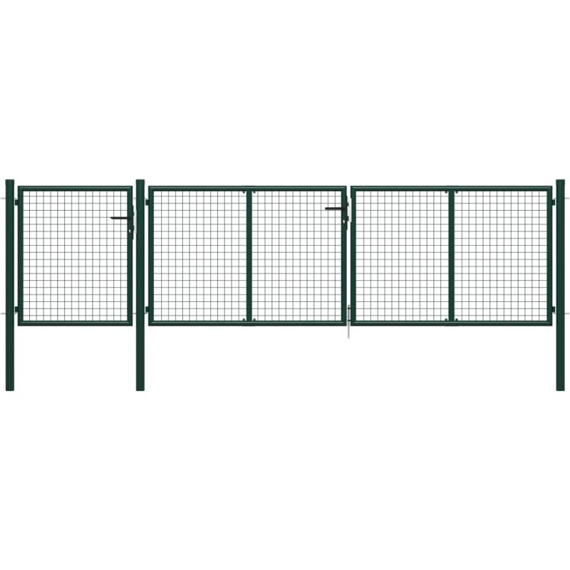 foto del prodotto cancello per giardino in acciaio 400x100cm verdecod mxl 105613