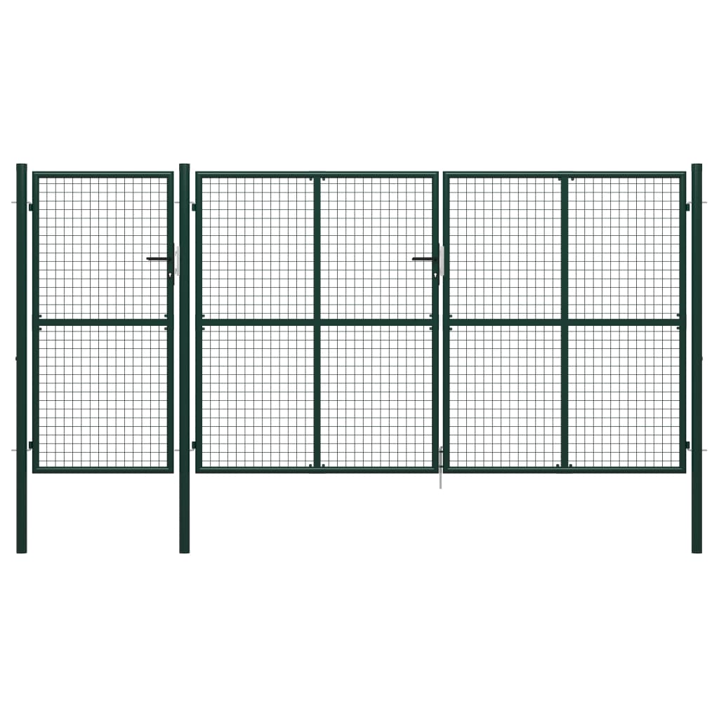 foto del prodotto cancello per giardino in acciaio 400x200 cm verde