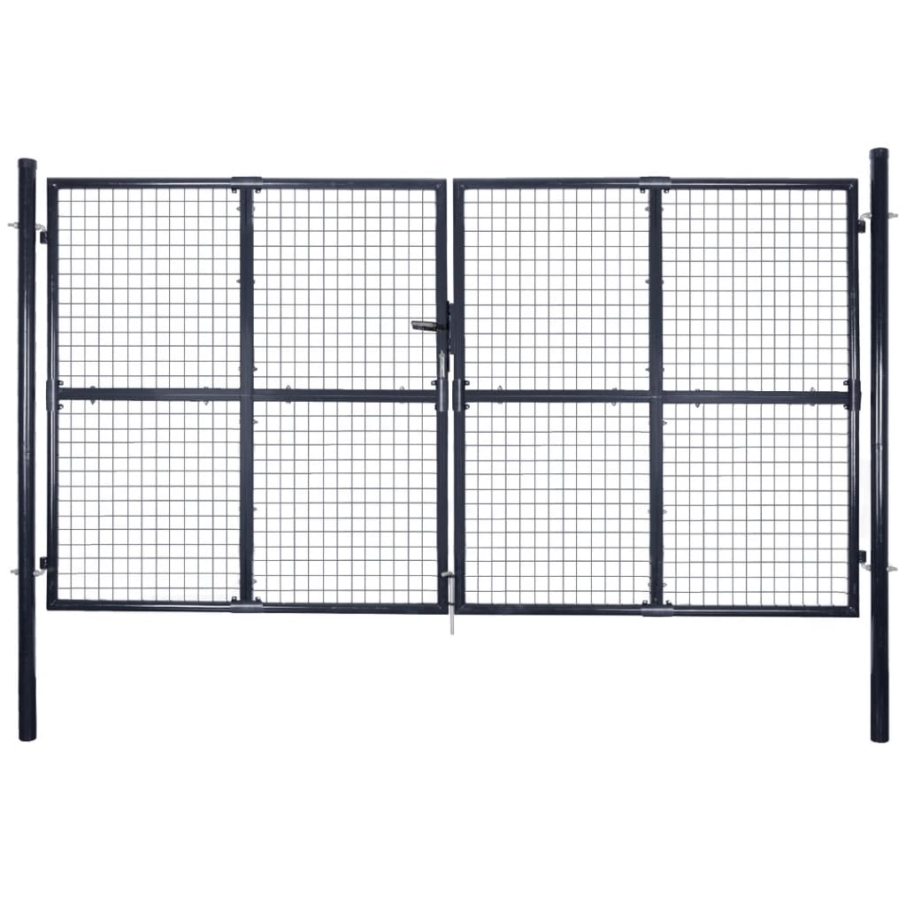 foto del prodotto cancello per giardino rete in acciaio zincato 289x150 cm grigio cod mxl 46043