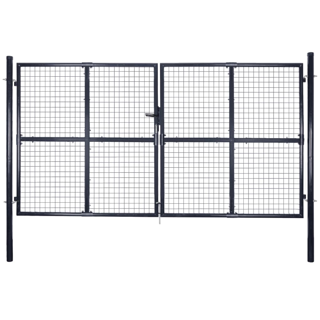 foto del prodotto cancello per giardino rete in acciaio zincato 289x200 cm grigio cod mxl 39800