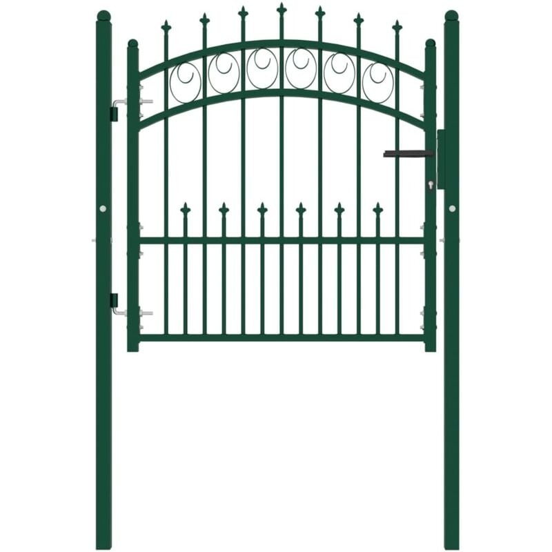 foto del prodotto cancello per recinzione con punte in acciaio 100x100 cm verde