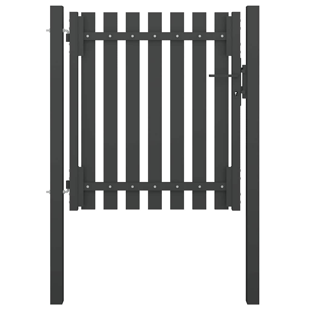 foto del prodotto cancello per recinzione in acciaio 1x1,25 m antracite