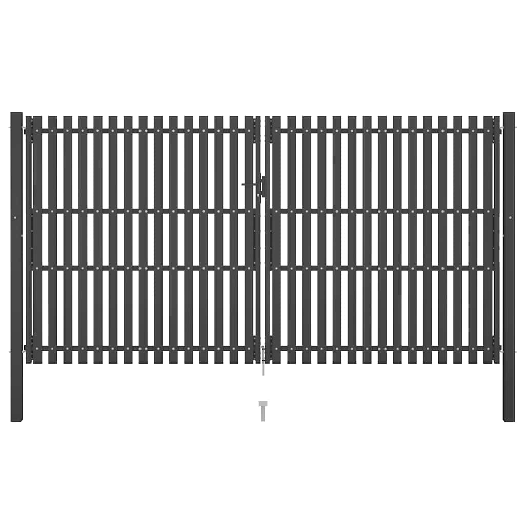 foto del prodotto cancello per recinzione in acciaio 4x2,5 m antracite