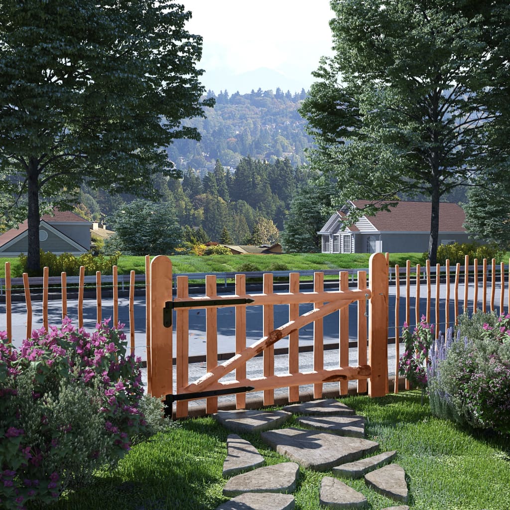 foto del prodotto cancello singolo per recinzione in legno di nocciolo 100x60 cm