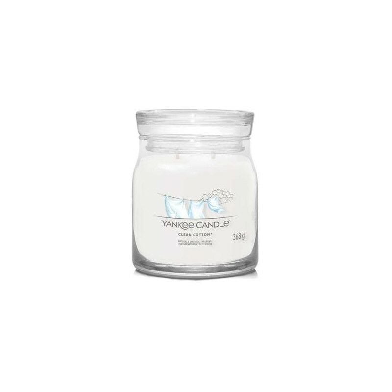 foto del prodotto candela a 2 stoppini clean cotton yankee candle 368g