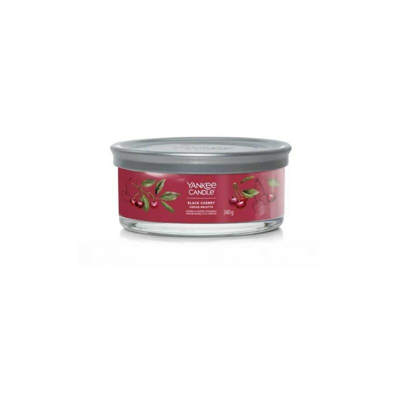 foto del prodotto candela a 5 stoppini black cherry yankee candle 340g