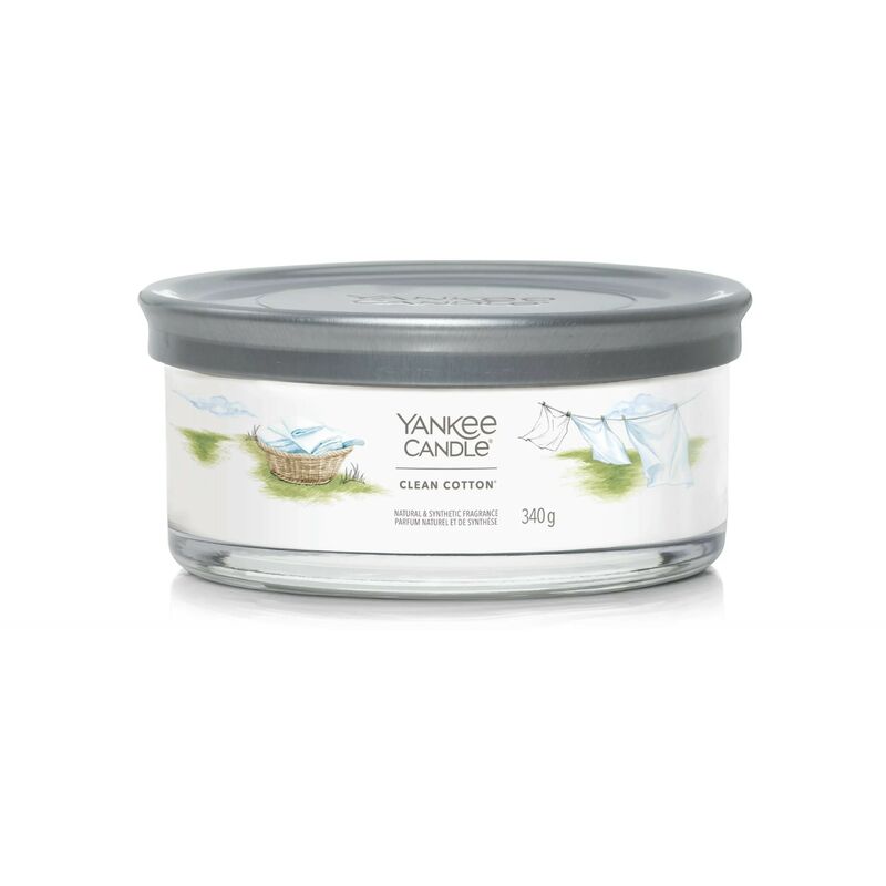 foto del prodotto candela a 5 stoppini clean cotton yankee candle 340g