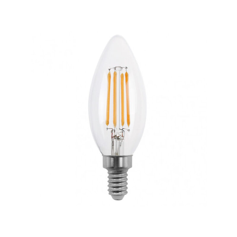 foto del prodotto candela a filamento 10x3,5d 4w 450lm e14 clear 2700k fabrilamp