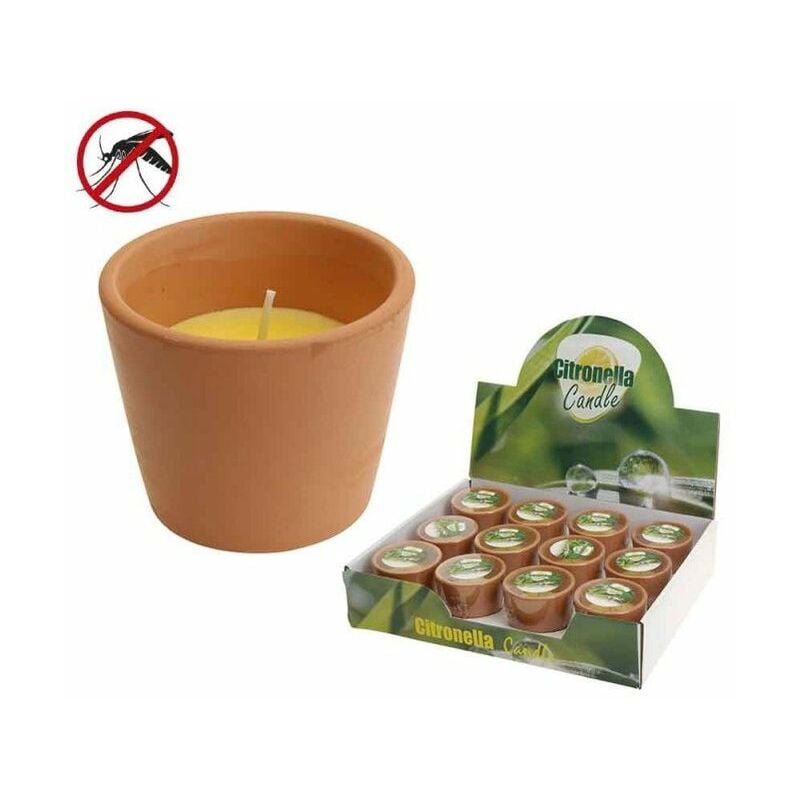 foto del prodotto candela alla citronella in terracotta 5.5x5cm euro uni