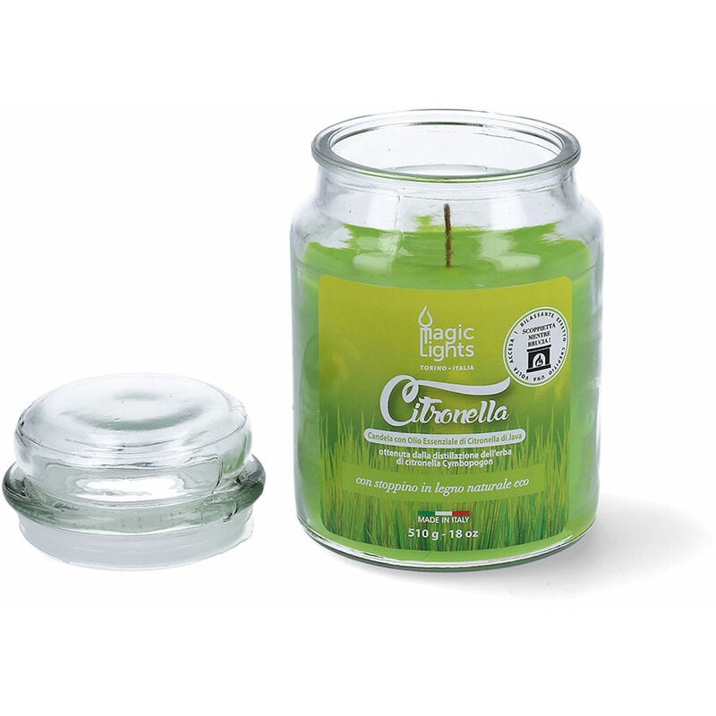 foto del prodotto candela alla citronella in vaso da 510 ml magic lights