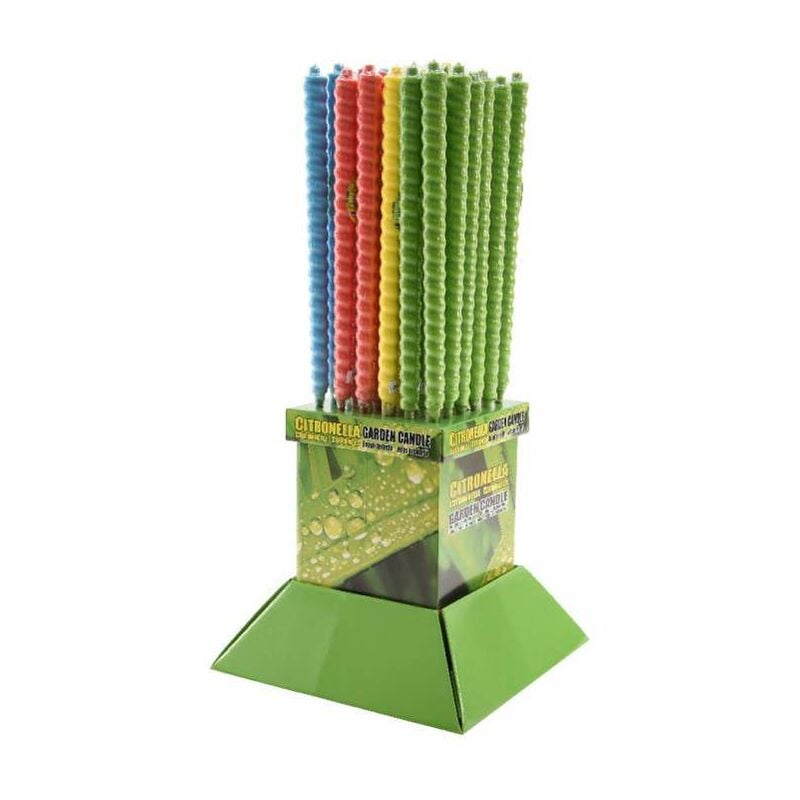 foto del prodotto candela citronella 4 x h100 cm colori assortiti