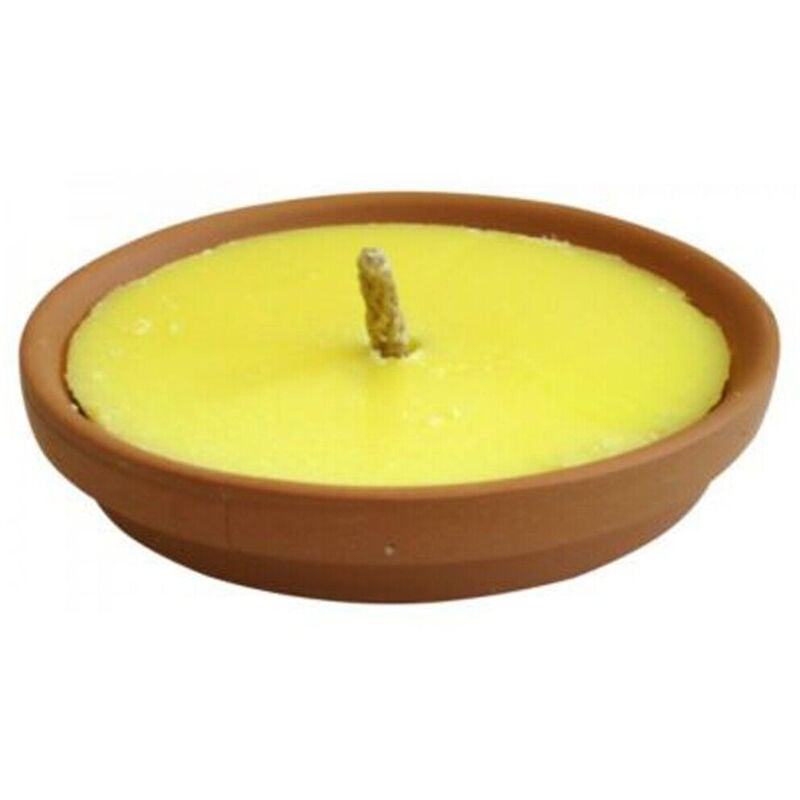 foto del prodotto candela citronella fiaccola in terracotta anti zanzare profumo ambiente 17 cm