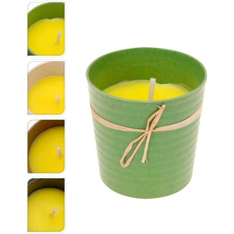 foto del prodotto candela citronella vaso in terracotta 9,5 x 9,5 cm