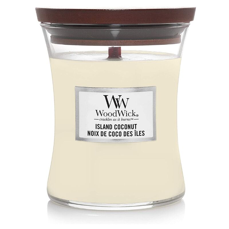 foto del prodotto candela clessidra media hourglass island coconut woodwick