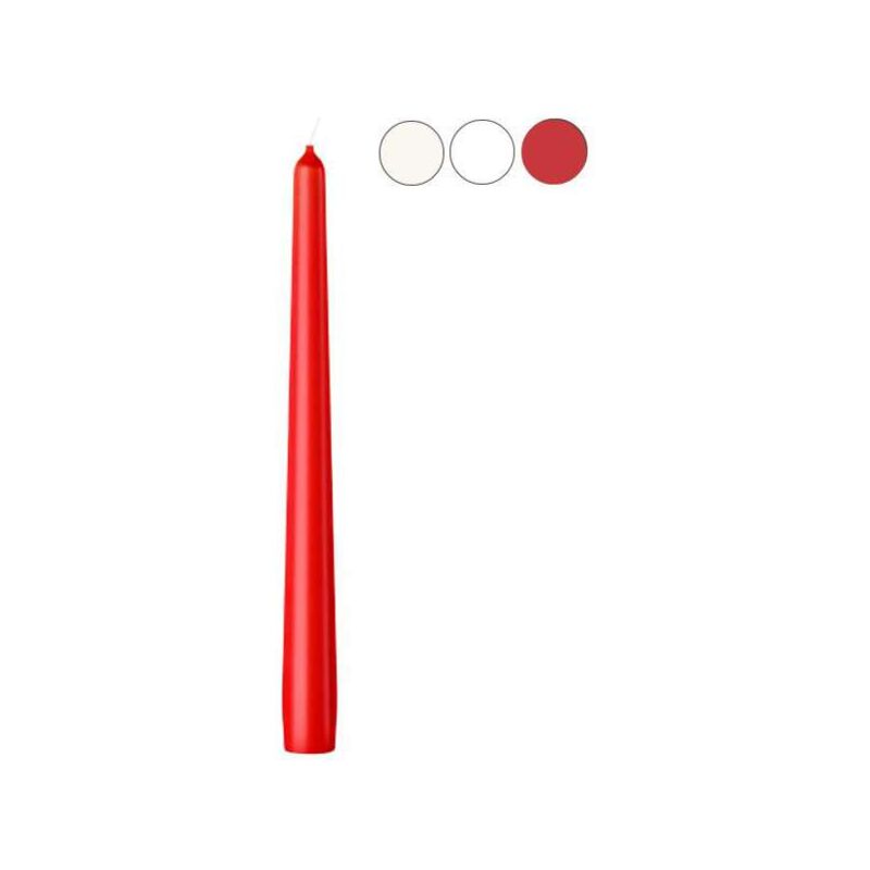 foto del prodotto candela conica bianca mm 24 h 245 pz 4 bolsius