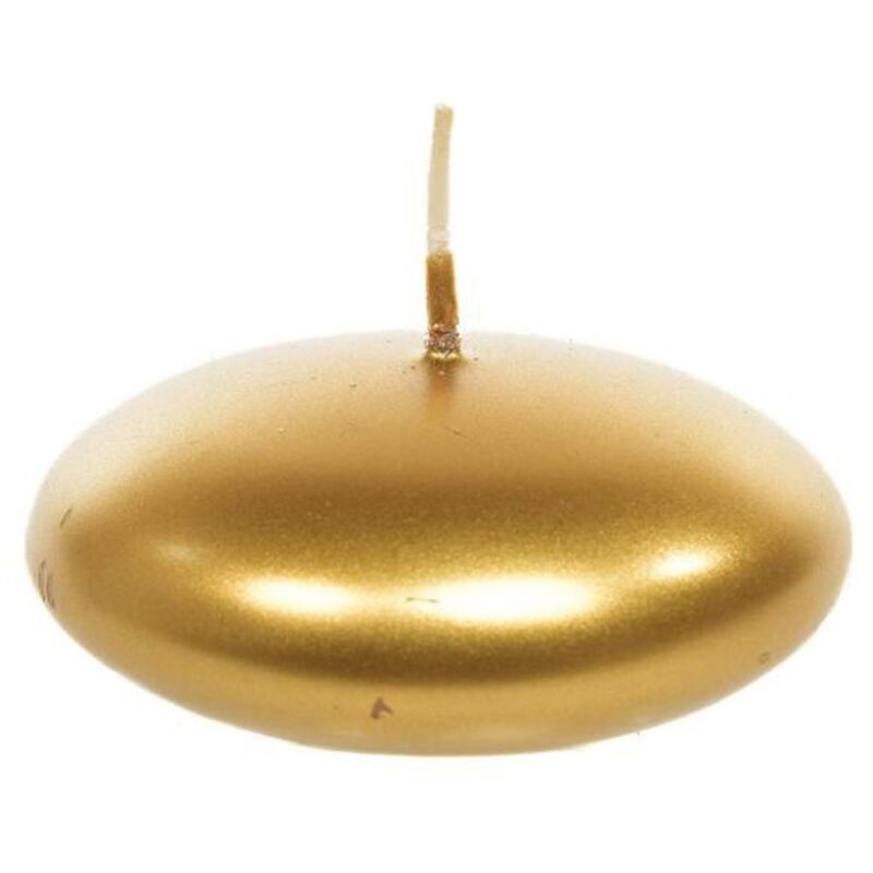 foto del prodotto candela decorativa galleggiante lucida decorazione natalizia oro