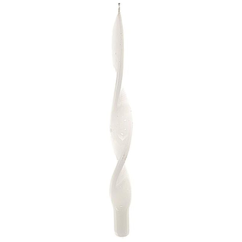 foto del prodotto candela fiamma spirale lucida a cera bianca decorazione natalizia 2.2 x 25 cm oro