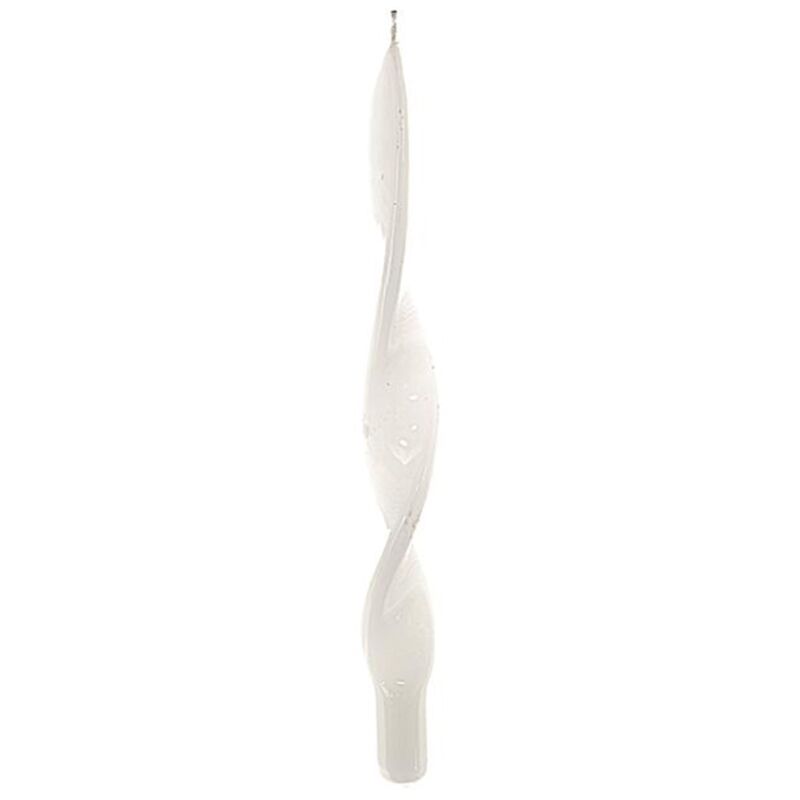 foto del prodotto candela fiamma spirale lucida a cera bianca decorazione natalizia 2.2 x 29 cm rosso