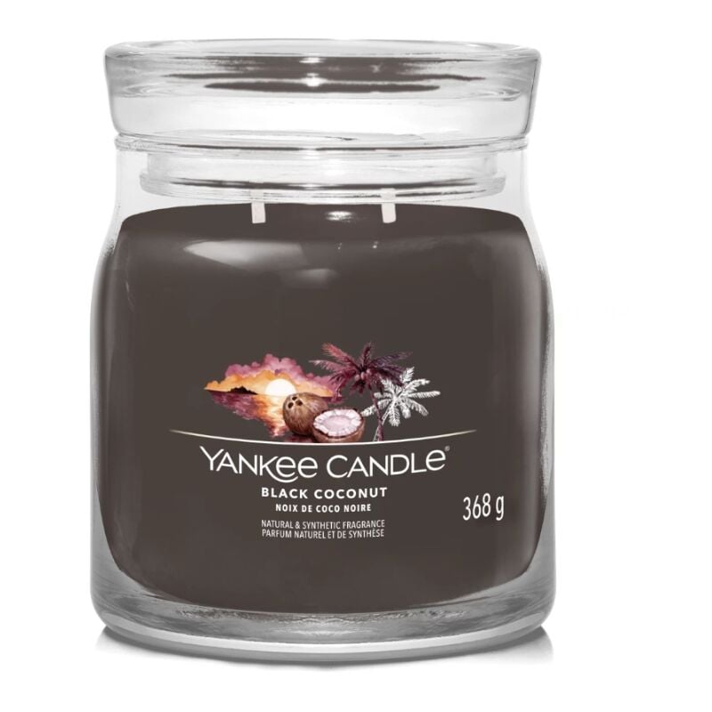 foto del prodotto candela giara media signature black coconut yankee candle