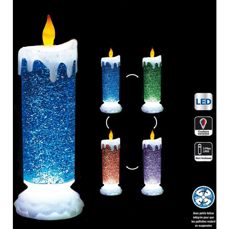 foto del prodotto candela led a candela glitter atmosphera cr ateur d int rieur
