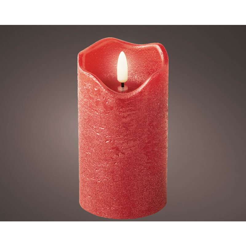 foto del prodotto candela led ondulata in cera stabile per h 13 x 7 cm