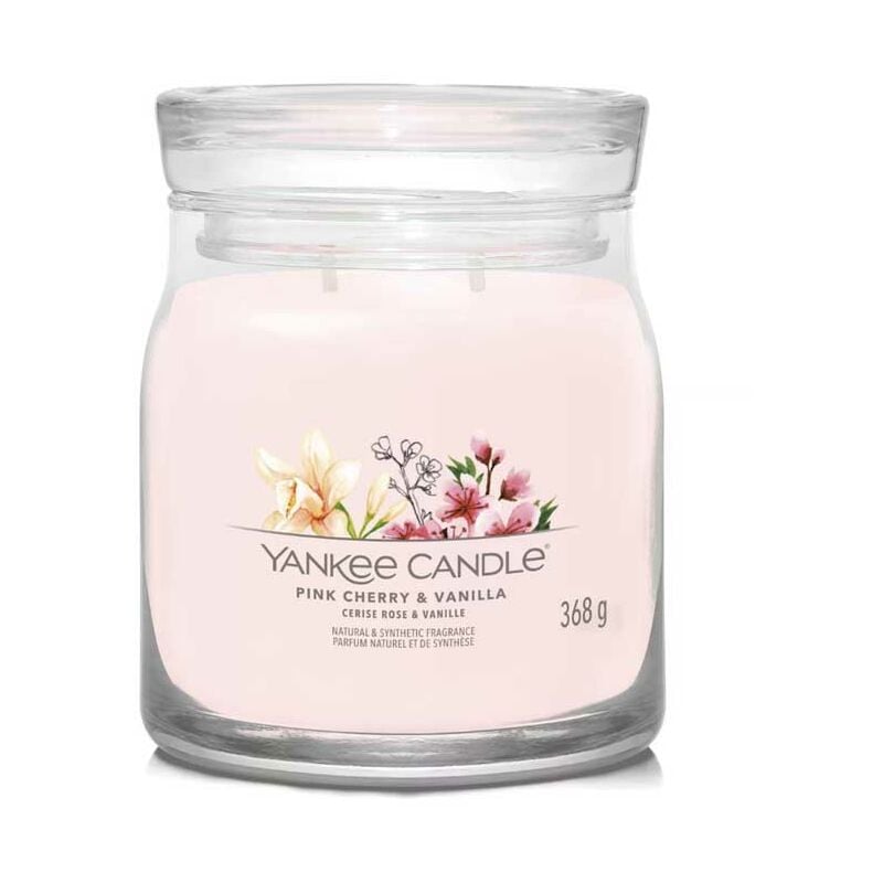 foto del prodotto candela media signature pink cherry vanilla yankee candle