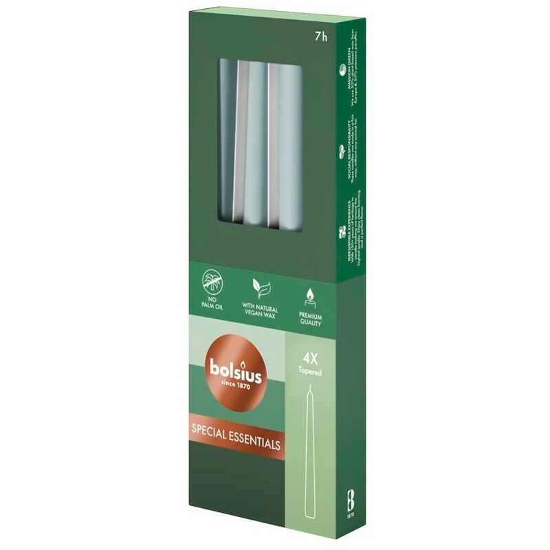 foto del prodotto candela met 245 24 4pz metallic blue bolsius