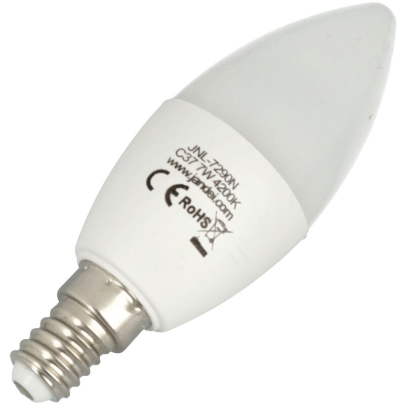 foto del prodotto candela per lampadina a led 10x 7w rosca e14 4200k tipo c37 led led e14 jandei