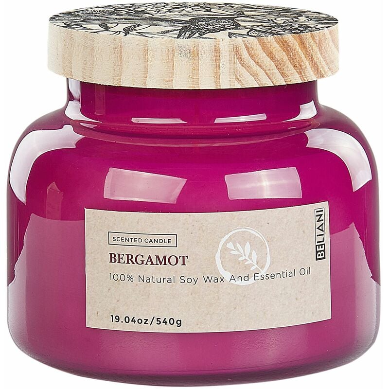 foto del prodotto candela profumata 100 cera di soia stoppino di cotone vetro frutta fresca fragranza bergamotto delight bliss