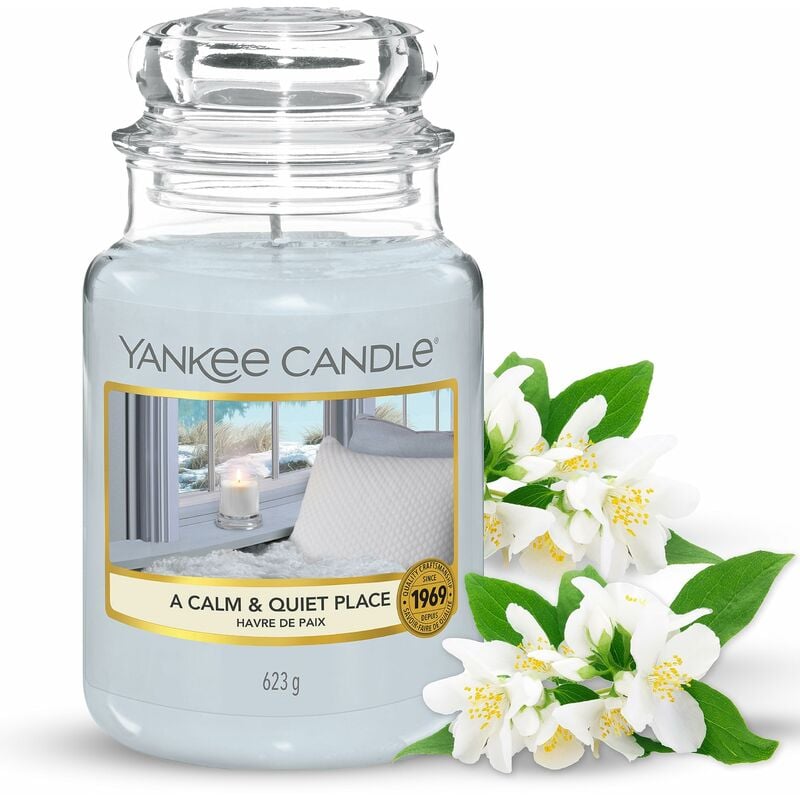 foto del prodotto candela profumata in giara grande un posto calmo e tranquillo durata fino a 150 ore regali perfetti per la festa della mamma per le donne - yankee