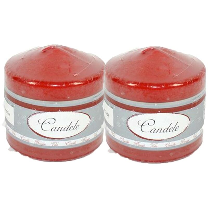 foto del prodotto candela rossa addobbi natalizi per decorazioni di natale addobbo 10cm set da 2 negozio casa molto belle e particolari
