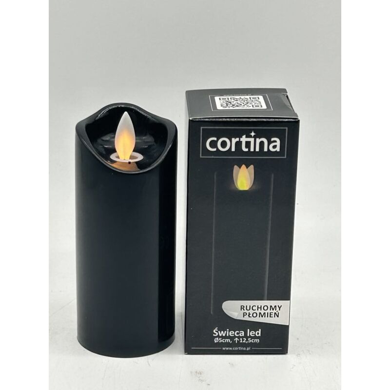 foto del prodotto candela rp cortina 5 cmx12,5 cm / 11-23 cera nera senza batteria/1 pezzo