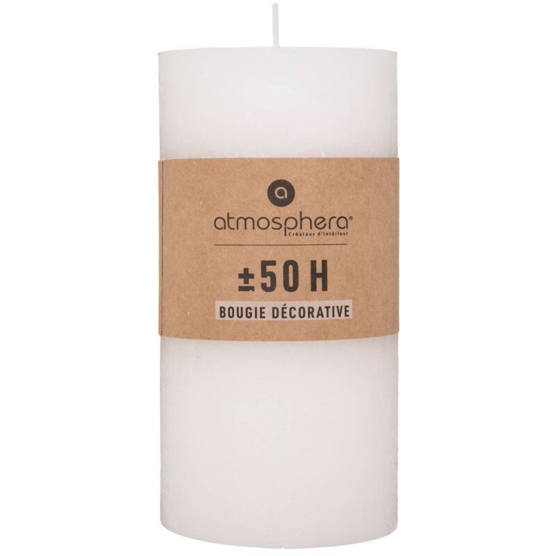 foto del prodotto candela rustica olia bianca 445g atmosphera cr ateur d int rieur