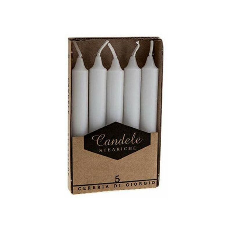 foto del prodotto candela stearica bianca mm 150 pz 5