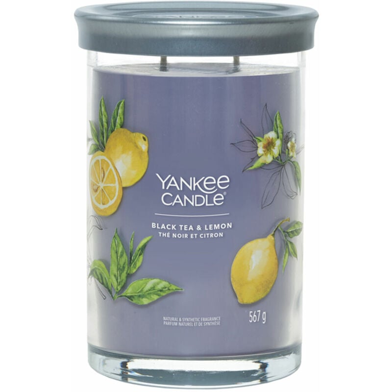 foto del prodotto candela tumbler grande black tea lemon yankee candle