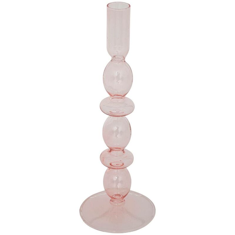 foto del prodotto candelabro in vetro rosa h25,7cm atmosphera cr ateur d int rieur