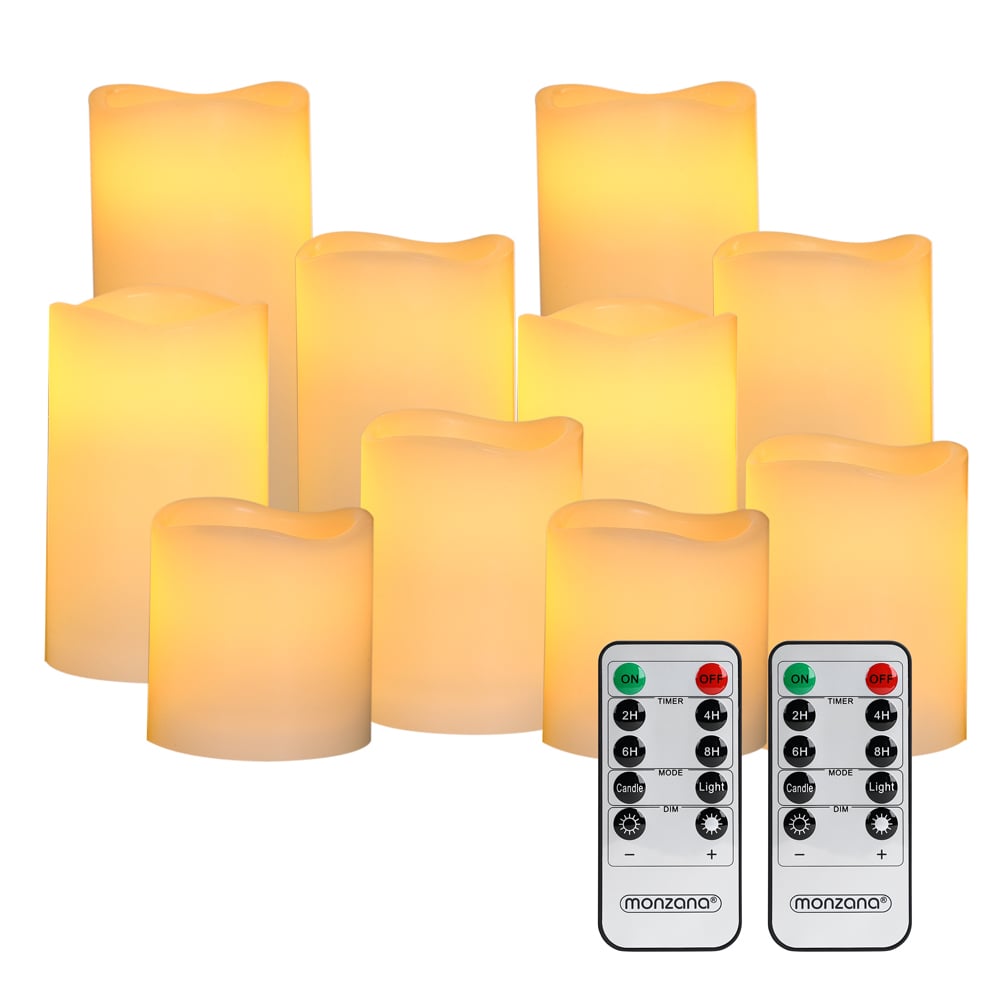 foto del prodotto candele led 10pcs con telecomando