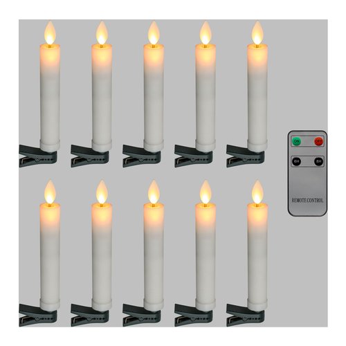 foto del prodotto candele led lotti 69039 10 pz con clip e telecomando