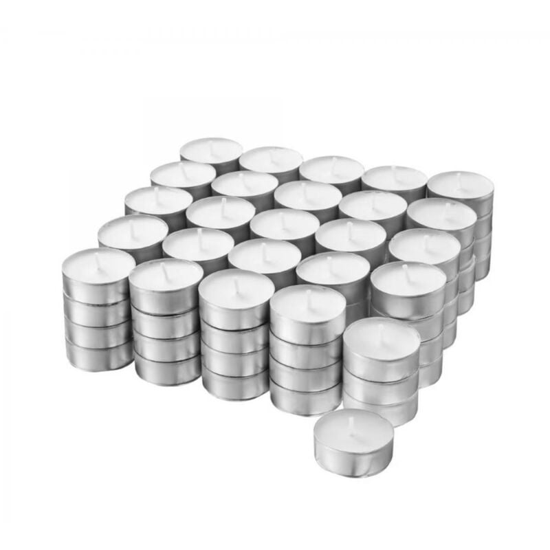 foto del prodotto candele tealight pz.100 candela lumino segnaposto scaldavivande bianca