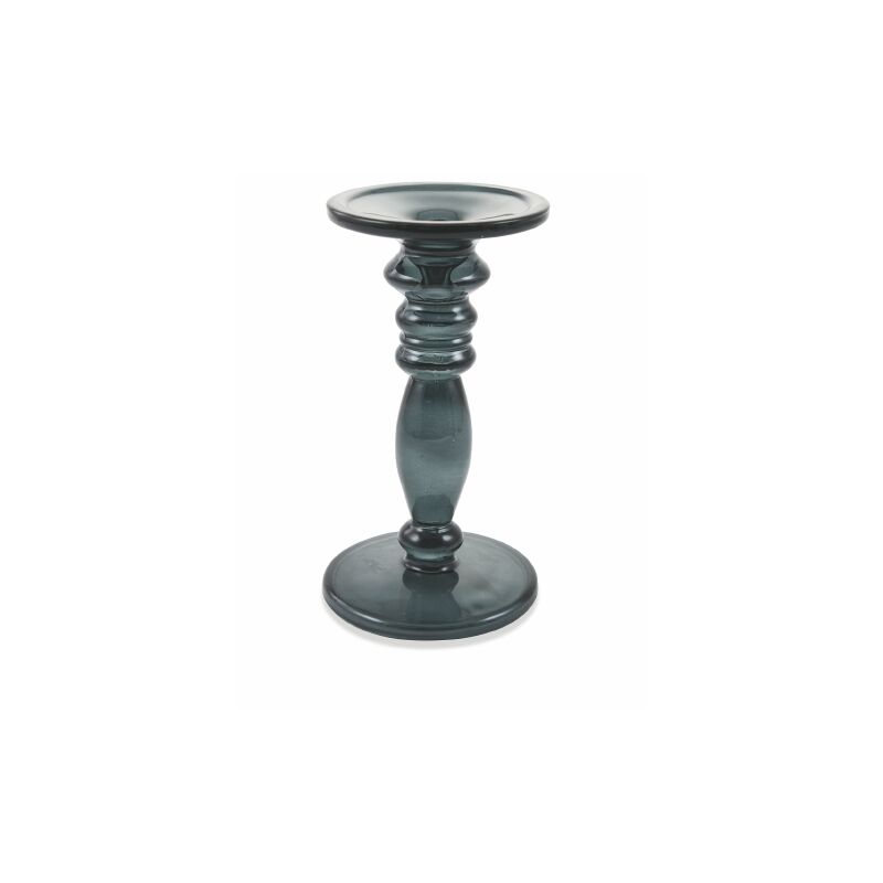 foto del prodotto candeliere in vetro d10.5xh20.5 grigio