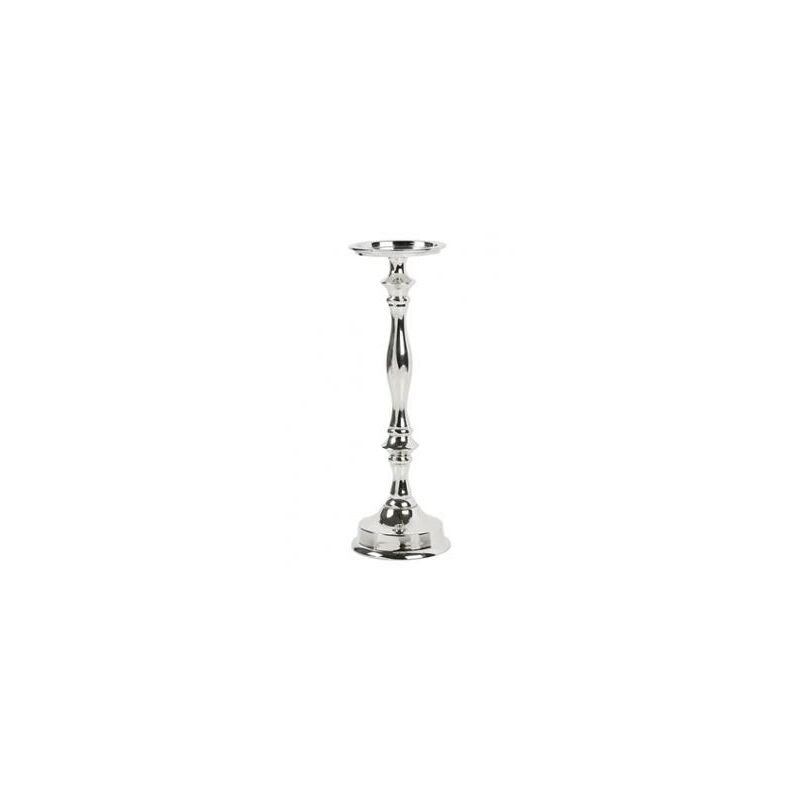 foto del prodotto candeliere singolo h27cm argento in alluminio