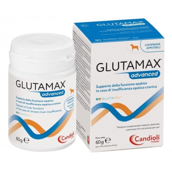foto del prodotto candioli pharma glutamax advanced supporto della funzione epatica compresse cane 30 compresse 1 ordine scegli lo sconto bzr5 bzr20 200 punti fedelt integratori per cani