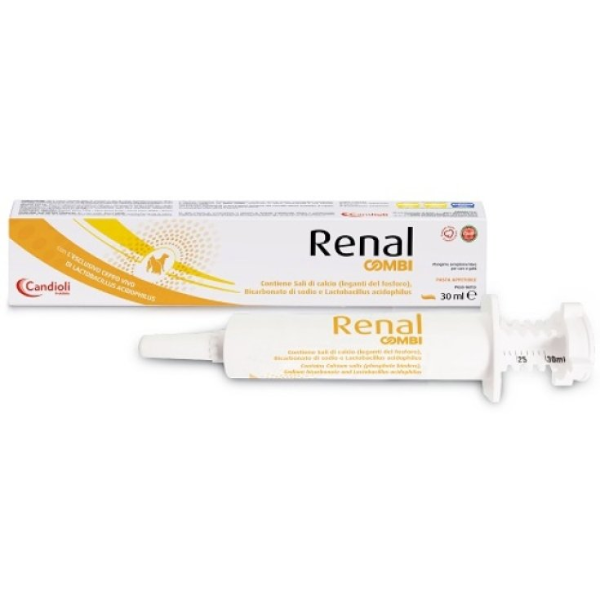 foto del prodotto candioli pharma renal combi supporto renale in pasta 30 ml 1 ordine scegli lo sconto bzr5 bzr20 200 punti fedelt integratori per gatti